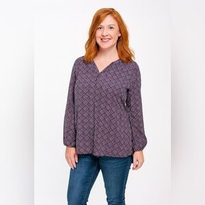 Adrienne Vittadini Medium Hi Low Blouse
